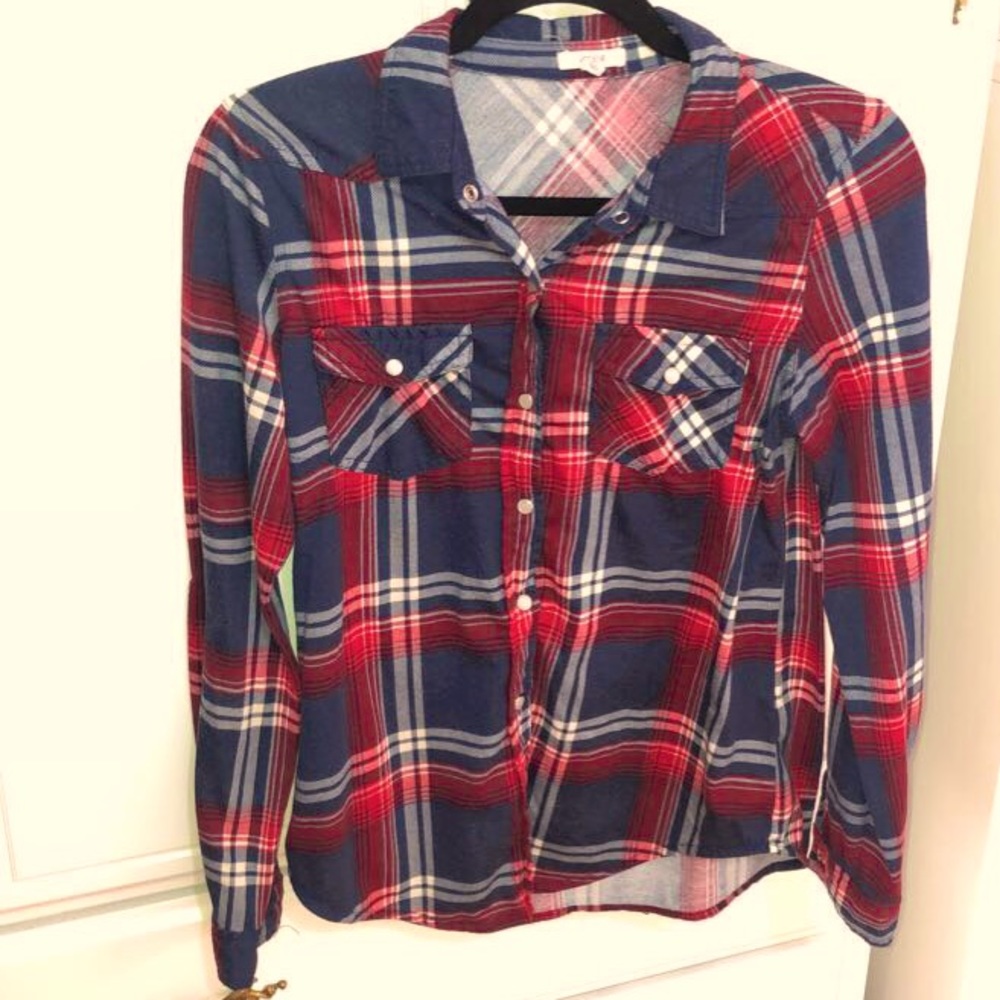 Red&Blue Paid Flannel